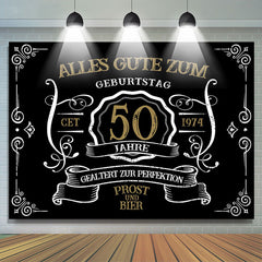 Schwarz Alter Zu Perfektion 50 Geburtstag Hintergrund