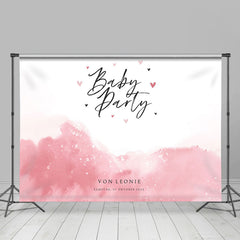 Rosa Abstrakt Tinte Liebe Herz Baby Party Hintergrund