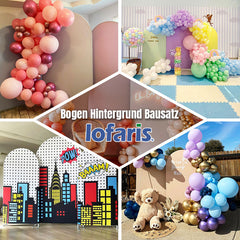 Teddy Tragen Thema Luftballons Baby Dusche Bogen Hintergrund Bausatz