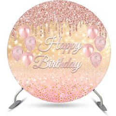 Rose Rosa Gold Ballon Bokeh Runden Geburtstag Hintergrund