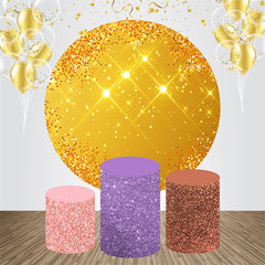 Golden Funkelnd Funkeln Runden Geburtstag Hintergrund Bausatz