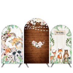 Dschungel Wald Tiere Thema Holz Baby Dusche Bogen Hintergrund Bausatz