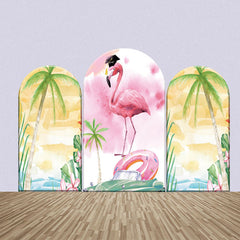 Sommer Strand Flamingo Abschluss Bogen Hintergrund Bausatz