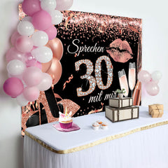 Rose Gold Funkeln Sprechen 30 Zu Mich Geburtstag Hintergrund