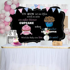 Cupcake Zucht Muffin Schwarz Geschlecht Aufdecken Hintergrund