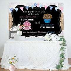 Cupcake Zucht Muffin Schwarz Geschlecht Aufdecken Hintergrund