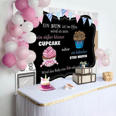 Cupcake Zucht Muffin Schwarz Geschlecht Aufdecken Hintergrund