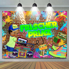 Frisch Prinz Graffiti Wand Baby Dusche Hintergrund