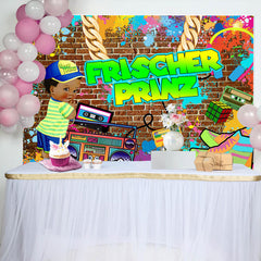 Frisch Prinz Graffiti Wand Baby Dusche Hintergrund