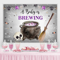 A Baby Ist Brauen Halloween Themenorientiert babydusche Hintergrund