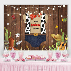 Lofaris A Little Cow Boy Is On The Way Baby Showr Backdrop