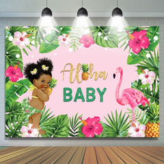 Aloha Sommer Flamingo babydusche Foto-Shooting Hintergrund