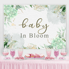 Baby In blühen Blume Grün Foto Hintergrund für babydusche