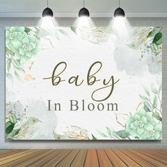 Baby In blühen Blume Grün Foto Hintergrund für babydusche