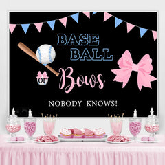 Baseball Oder Bogen Geschlecht Aufdecken Baby Dusche Hintergrund