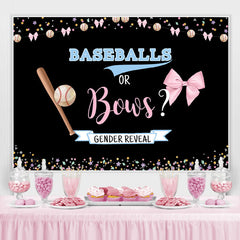 Baseball oder Bögen Blau oder Rosa babydusche Hintergrund