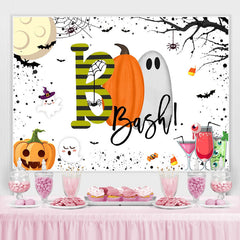 Buh Bash! Kürbis Cocktail Halloween Thema Hintergrund