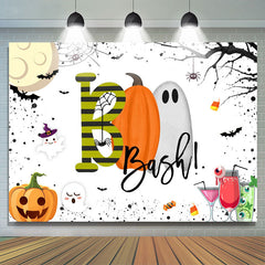 Buh Bash! Kürbis Cocktail Halloween Thema Hintergrund