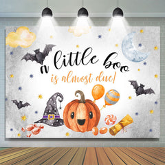 Niedlich Buh Ist Fast Fällig Halloween Babydusche Hintergrund