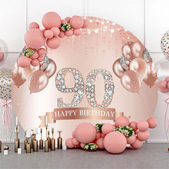 Diamant Rose Gold Bokeh Runden 90 Geburtstag Hintergrund