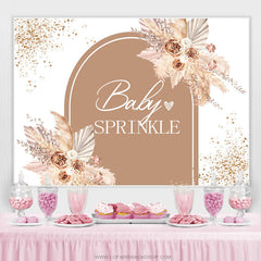 Blumen Funkeln Streuen Boho Babydusche Hintergrund