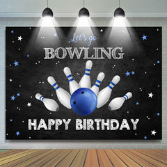 Lasst uns Gehen Bowling Stern Themenorientiert Glücklich Geburtstag Hintergrund