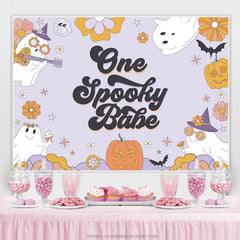 Schön Kürbis Geist Halloween Babydusche Hintergrund