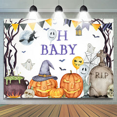 Oh Baby Halloween Pumpking Thema Babydusche Hintergrund