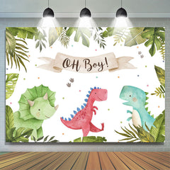 Oh Baby Drei Niedlich Dinosaurier Hintergrund für babydusche