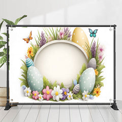 Ostern Eier Und Schmetterling Reisig Ostern Hintergrund