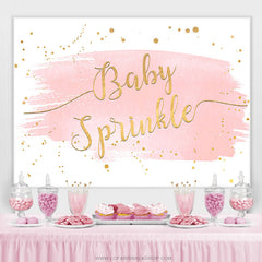 Lofaris Pink And Gold Glitter Baby Splinkle Shower Backdrop