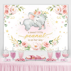 Rosa Rose Baby Elefant babydusche Hintergrund für Mädchen