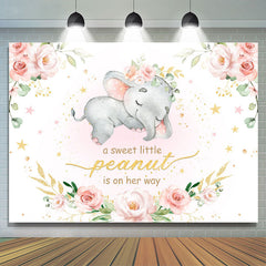 Rosa Rose Baby Elefant babydusche Hintergrund für Mädchen