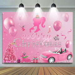 Rosa Funkeln Diamant Ballon Weihnachten Hintergrund