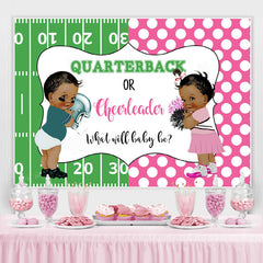 Quarterback Oder Cheerleader Hintergrund Für Baby Dusche