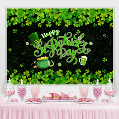 Kleeblatt Glücklich St Patrick's Tag Baby Dusche Hintergrund