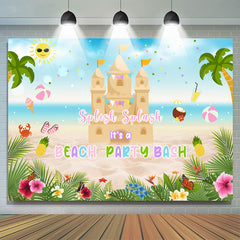 Splish Spritzen Es ist A Strand Party Bash Geburtstag Hintergrund