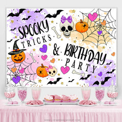 Gespenstisch Tricks Und Geburtstag Party Halloween Hintergrund