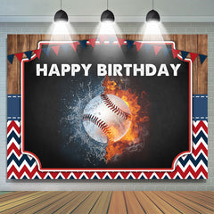 Starke Baseball Flagge  alles Gute zum Geburtstag Party Hintergrund