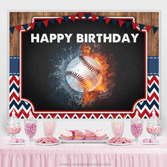 Starke Baseball Flagge  alles Gute zum Geburtstag Party Hintergrund