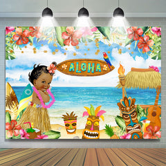 Sommer Aloha Luau Party Strand Blumen Baby Hintergrund