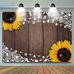 Sonnenblumen Und Braun Holz Hell Geburtstag Hintergrund