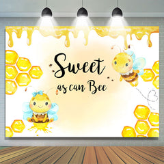 Lofaris Sweet As Can Bee Themed Honey Baby Shower Backdrop