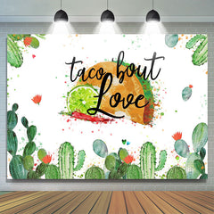 Taco Kampf Liebe Und Kaktus Thema Baby Dusche Hintergrund