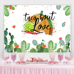 Taco Kampf Liebe Und Kaktus Thema Baby Dusche Hintergrund