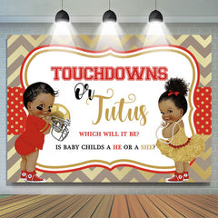 Touchdowns Oder Eine Geschichte Geschlecht Aufdecken Baby Dusche Hintergrund