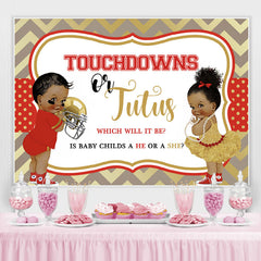 Touchdowns Oder Eine Geschichte Geschlecht Aufdecken Baby Dusche Hintergrund