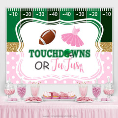 Touchdowns Oder Tutus Geschlecht Aufdecken Babydusche Hintergrund