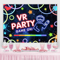 Vr Spiel auf Graffiti Glücklich Geburtstags Party Hintergrund