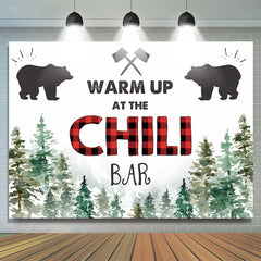 Warm Hoch Bei Der Chili Bar Kiefer Wald Winter Hintergrund